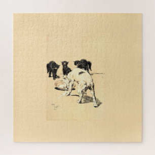 A Dog Day Pl 03 (1902) Cecil Charles Tapestry Jigsaw Puzzle