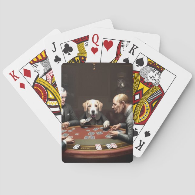 A dog playing poker playing cards (Back)