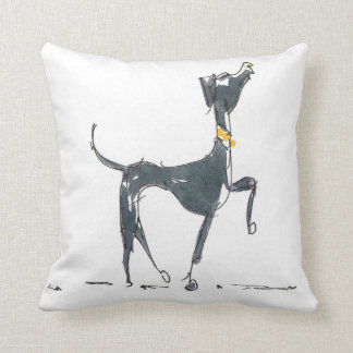 A dog with yellow collar American Mojo Pillow
