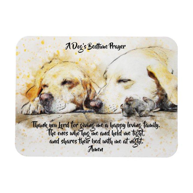A Dog's Bedtime Prayer Magnet (Horizontal)