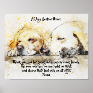 A Dog's Bedtime Prayer Poster