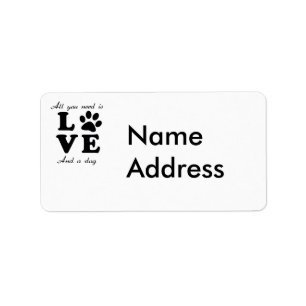 A Dogs Love Label