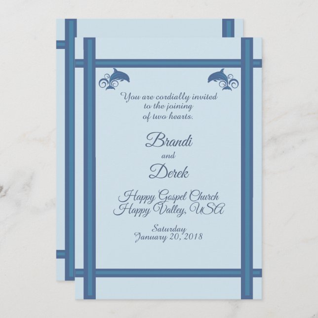 A Dolphin Invitation (Front/Back)
