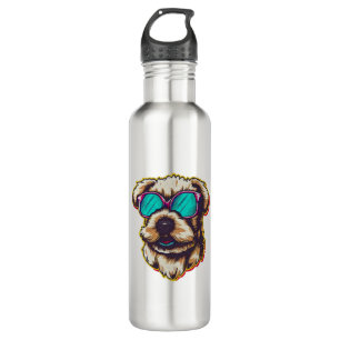 A DORABLE D O G WITH SUN GLASSES 710 ML WATER BOTTLE
