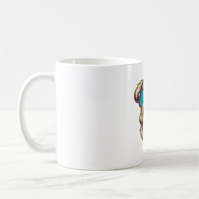 A DORABLE D O G WITH SUN GLASSES   COFFEE MUG (Left)