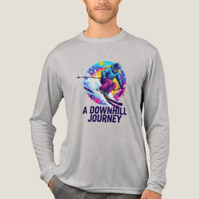 A Downhill Journey Skier Tri-Blend Shirt (Front)