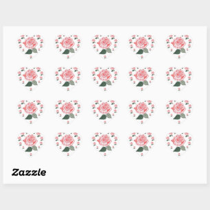 A Dozen Red Roses Heart Sticker