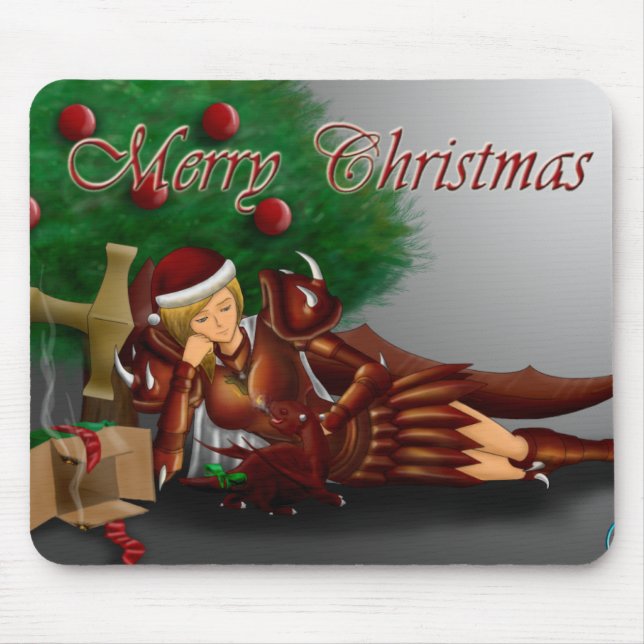 A Dragon Christmas Mouse Pad (Front)