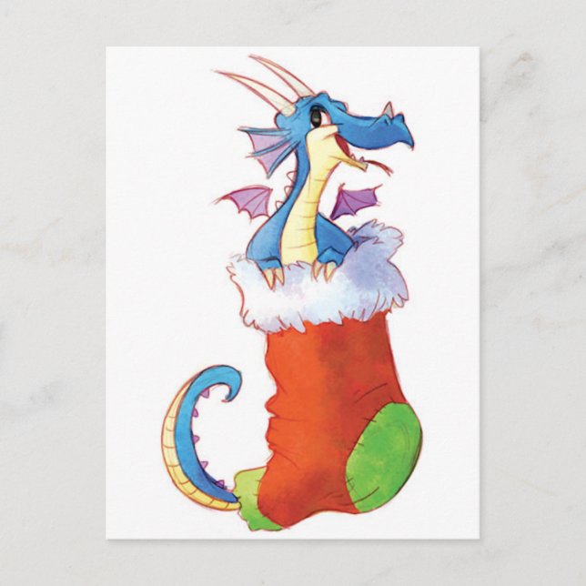 A Dragon in My Stocking Postcard (Front)