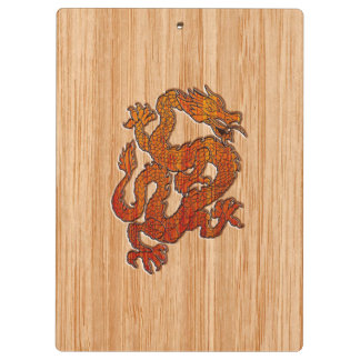 A Dragon in oriental Bamboo Clipboard