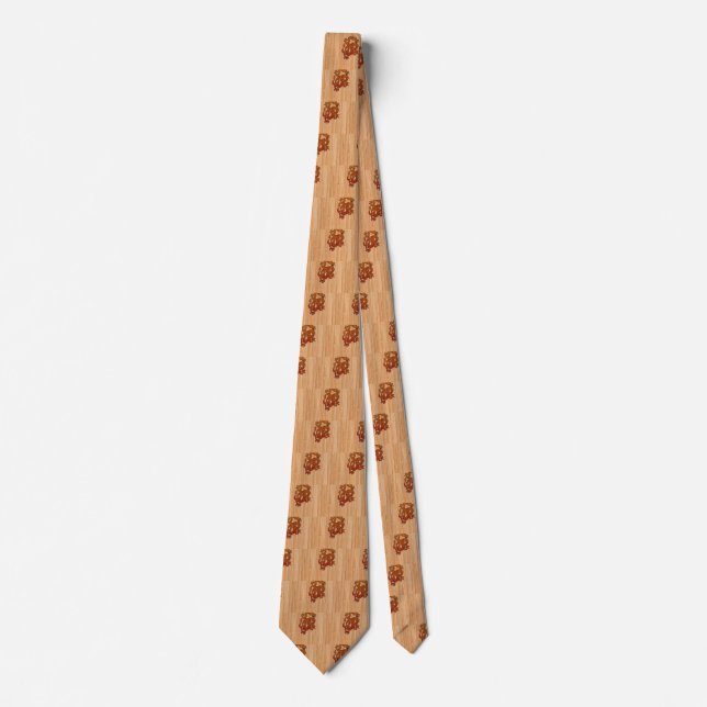 A Dragon on Bamboo Tie (Front)