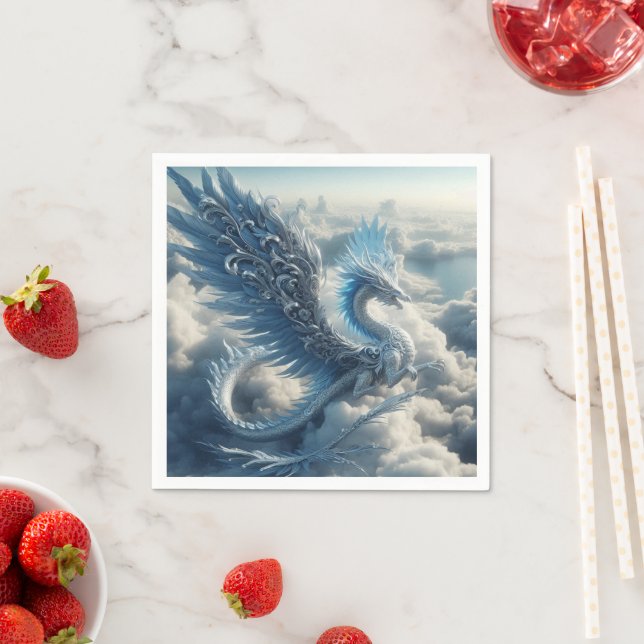 A Dragon Surrounded by Clouds  Napkin (Insitu)