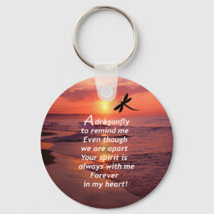 A Dragonfly to Remind Me Key Ring