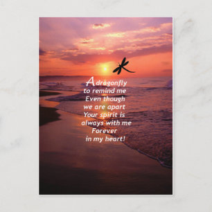 A Dragonfly to Remind Me Postcard