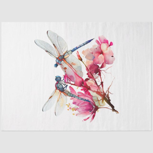 A Dragonfly Watercolor Series Design 1 Tissue Paper (Front)