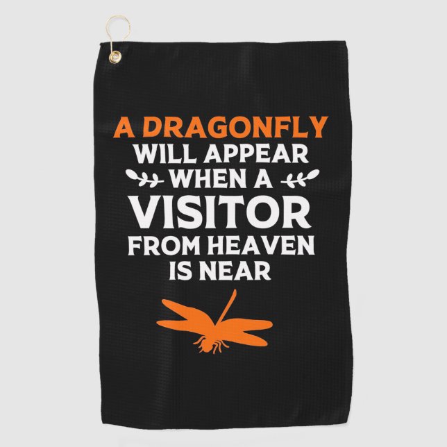 A Dragonfly Will Appear Golf Towel (Front)