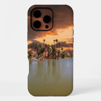 a dramatic sunset at Encanto Park iPhone 16 Pro Max Case