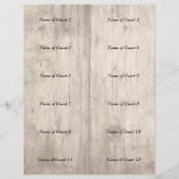 A draught setup for 12 "cuttable" place cards V&C