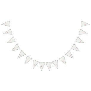 a drawing of a bird with flowers on it bunting 