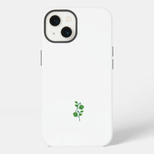 a drawing of a branch with flowers and leaves iPhone 13 case
