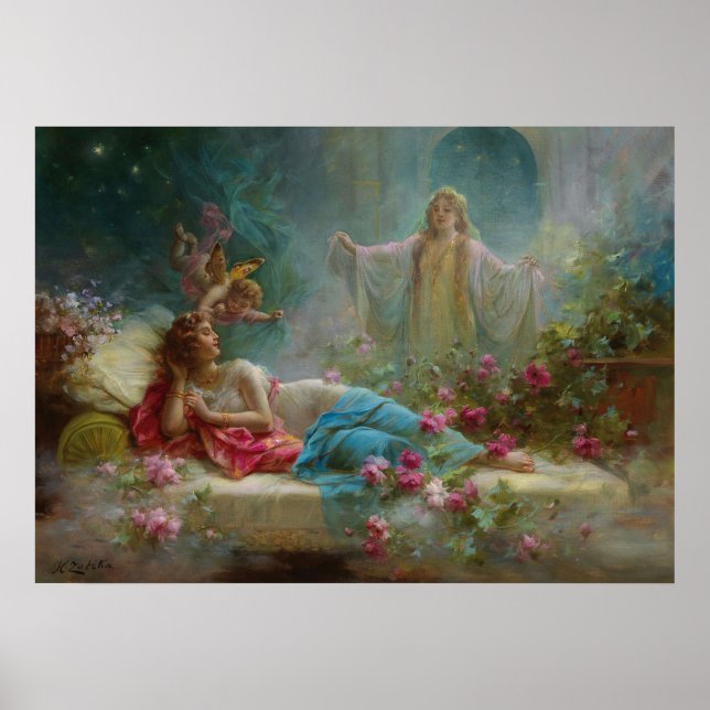 A Dream by Hans Zatzka - poster (Front)