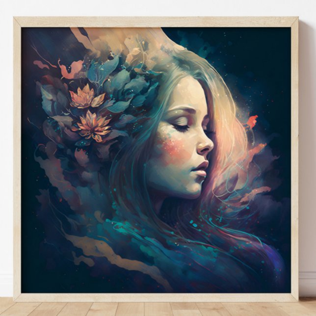 A Dreamer Beautiful Dreamy Art Painting Poster (Creator Uploaded)