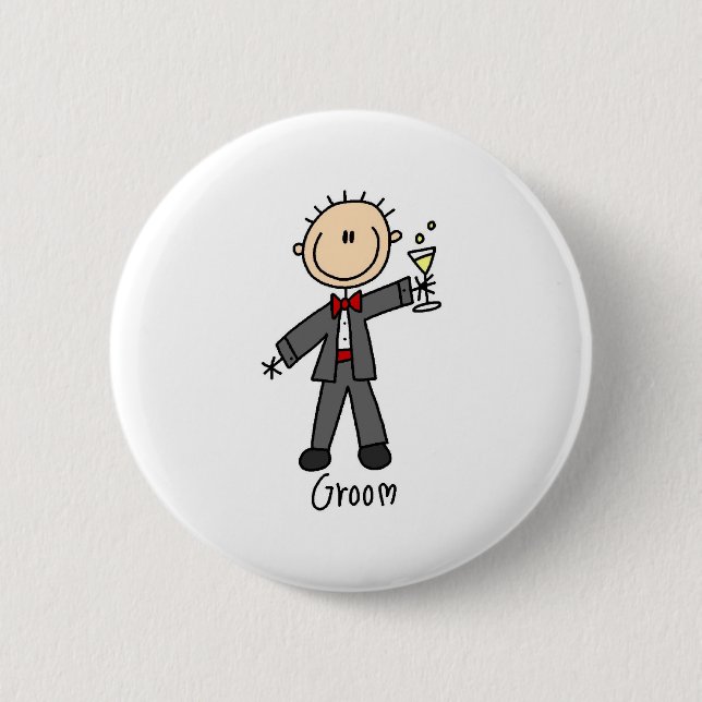A Drink For The Groom Button (Front)