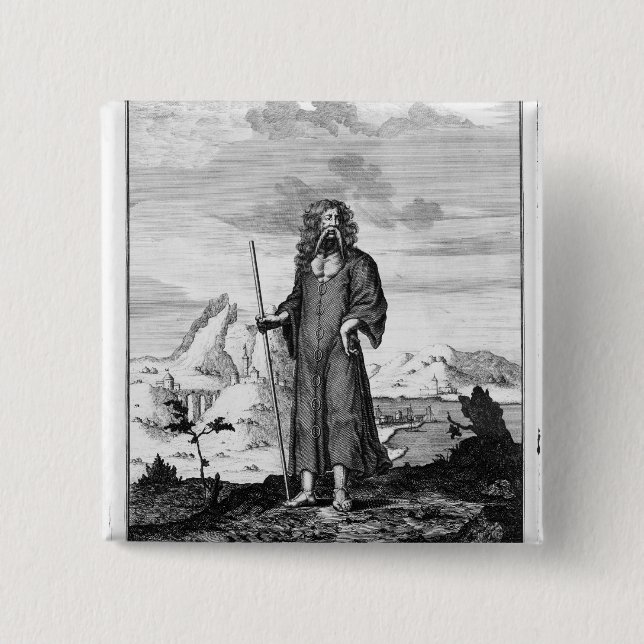 A Druid 15 Cm Square Badge (Front)