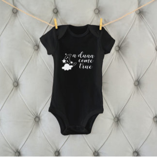 A Duaa Come True Muslim Baby Black Bodysuit