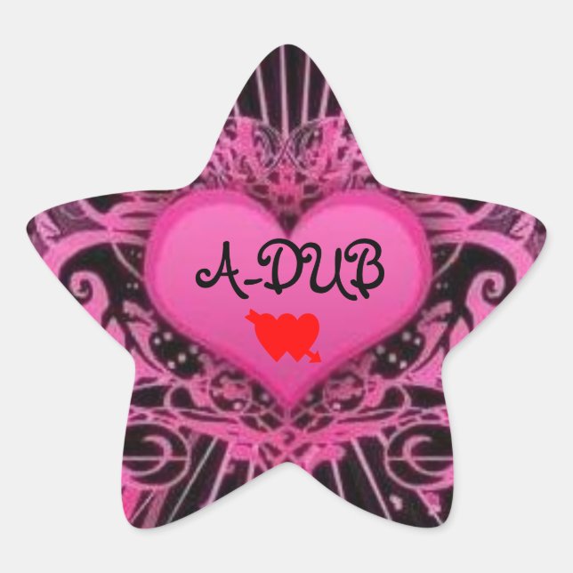 A-DUB LUV STAR STICKER (Front)