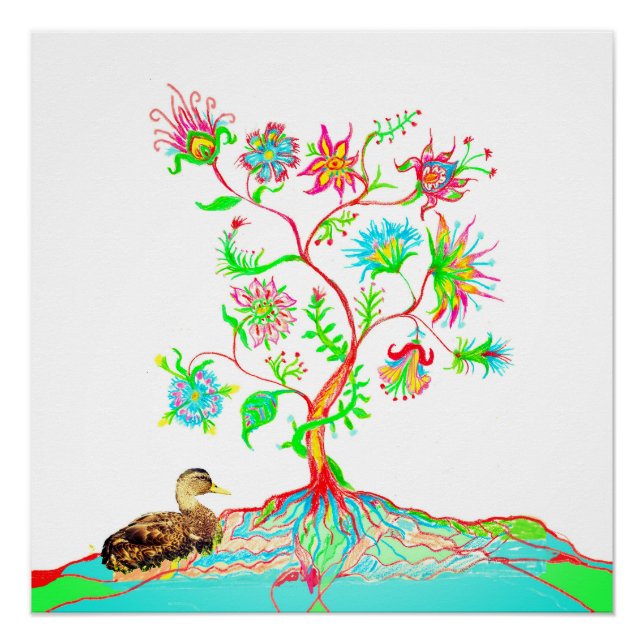 A duck and a tree of life poster (Front)