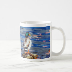A Duck Contemplates a Swim. Coffee Mug