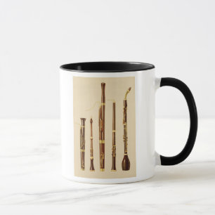 A dulcian, an oboe, a bassoon, an oboe da caccia a mug