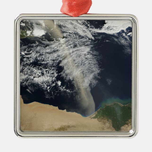 A dust plume metal tree decoration (Front)