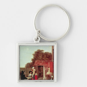 A Dutch Courtyard, c.1658-60 Key Ring