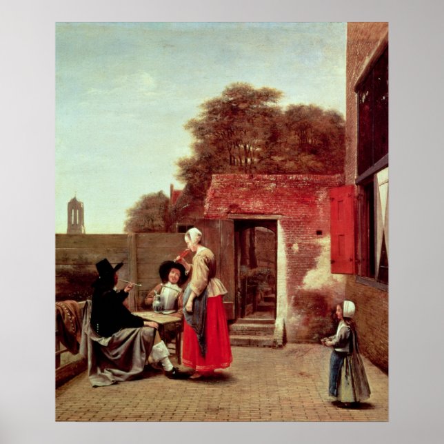 A Dutch Courtyard, c.1658-60 Poster (Front)