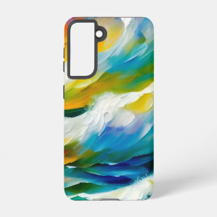 A dynamic painting of a stormy sea. samsung galaxy case