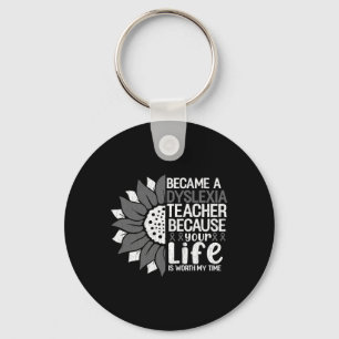 A Dyslexia Teacher Funny Dyslexia Awareness Graphi Key Ring