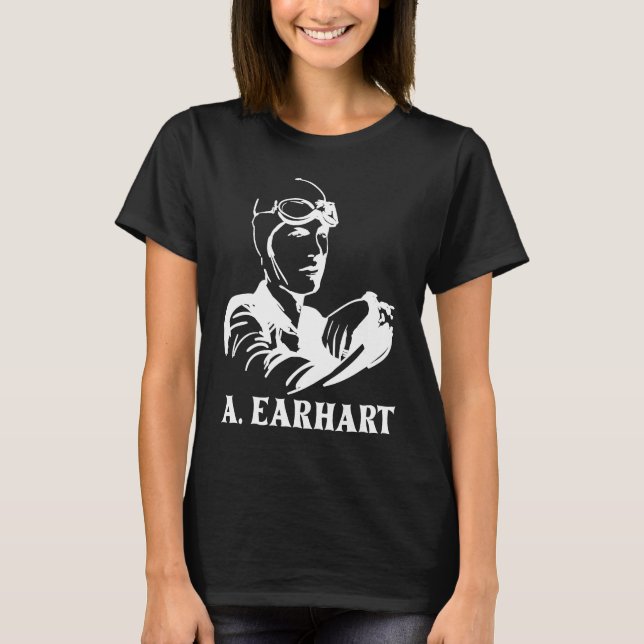 A Earhart Flight Pioneer Transatlantic Flight Miss T-Shirt (Front)