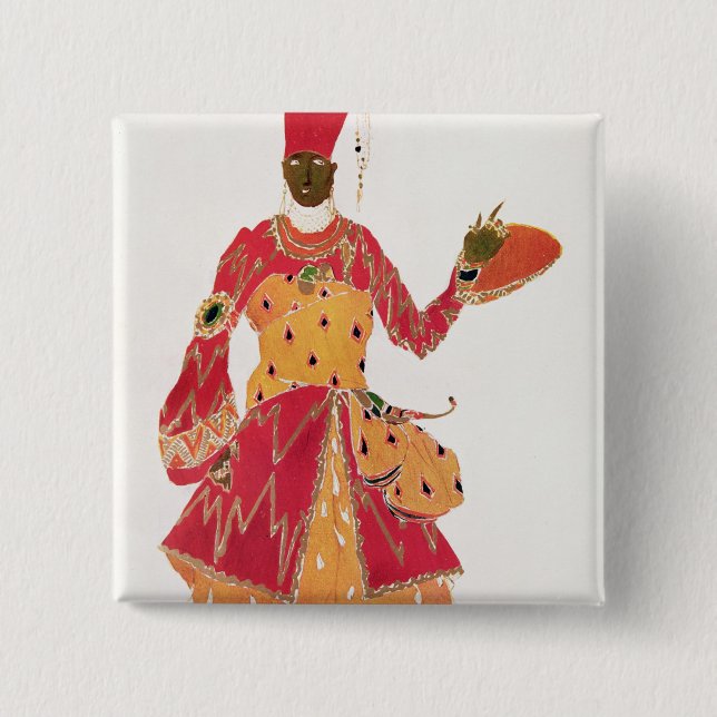 A Eunuch, from the ballet 'Scheherazade' 15 Cm Square Badge (Front)