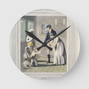 A European Lady and her Family, attended by an Aya Round Clock