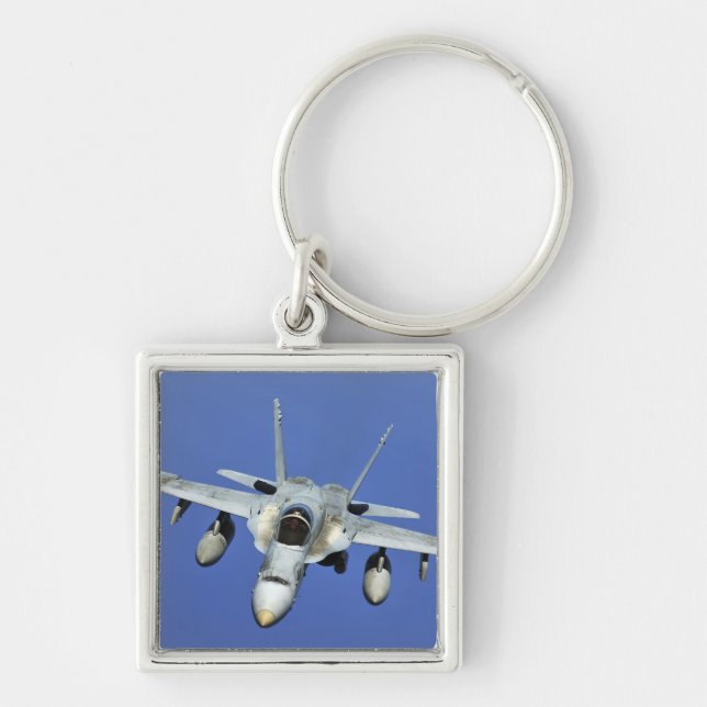 A F/A-18 Hornet participates in a mission Key Ring (Front)
