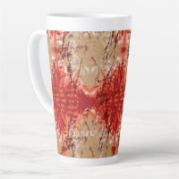 A fabric displaying an orange and brown pattern,
