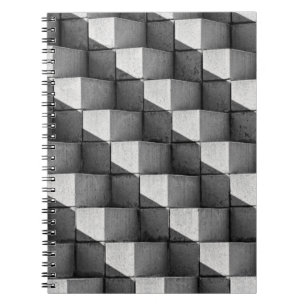 A face of the "Four Sided Pyramid" sculpture in th Notebook