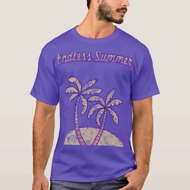 A faded retro coloured Endless Summer T-Shirt (Front)