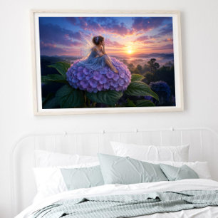 A Fairy Greeting the Dawn Poster