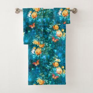 A Fairy in the Garden Series Design 11   Bath Towel Set