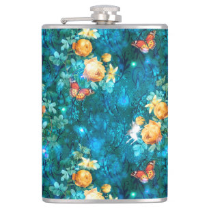 A Fairy in the Garden Series Design 11 Hip Flask
