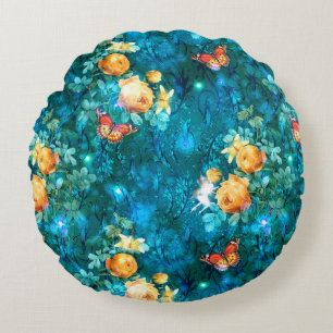 A Fairy in the Garden Series Design 11  Round Cushion