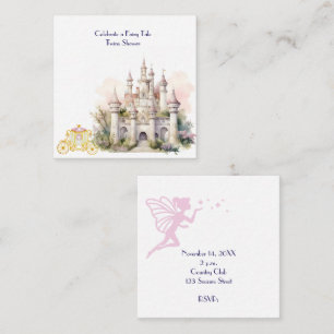 A Fairy Tale Twin Baby Shower Enclosure Card